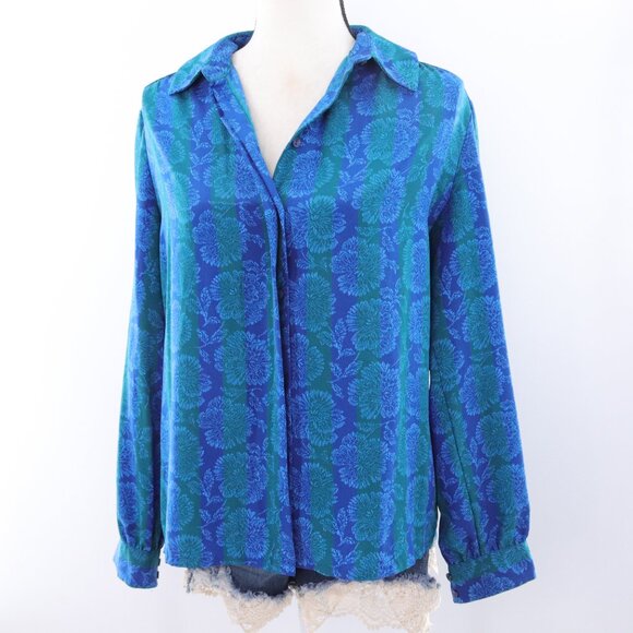 Vintage | Pendleton Satin Long Sleeve Button Down Shirt 14 1980's - Picture 4 of 6